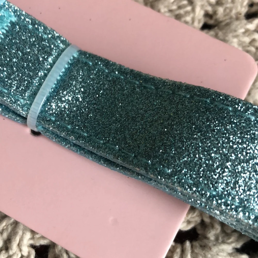Paris Hilton Blue Glitter Dog Collar Size M